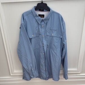 Orvis Blue and White Checkered Shirt